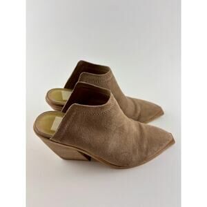 Dolce Vita Brown Suede Pointed Toe Mule Heels Size 7.5